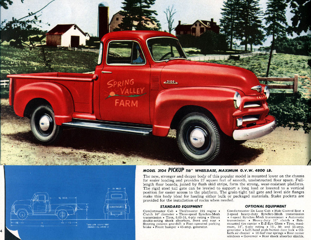 1954 Chevrolet Trucks Brochure Page 23
